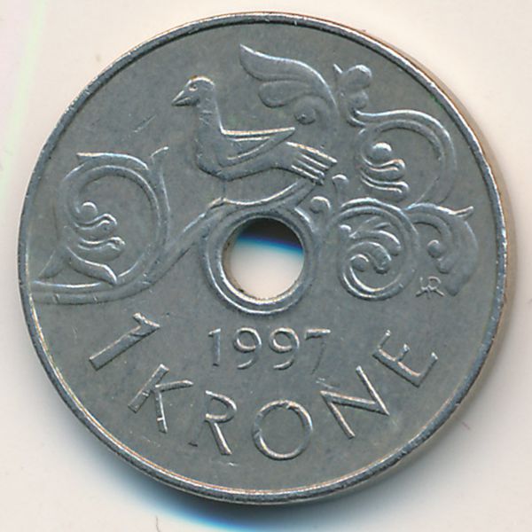 Норвегия, 1 крона (1997 г.)