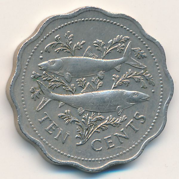 Багамские острова, 10 центов (1987 г.)
