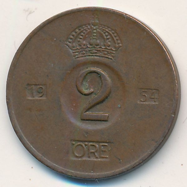 Швеция, 2 эре (1954 г.)