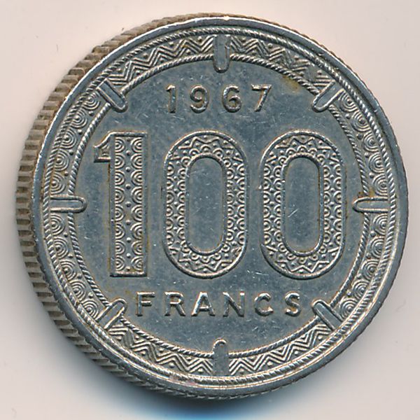 Экваториальные Африканские Штаты, 100 франков (1967 г.)