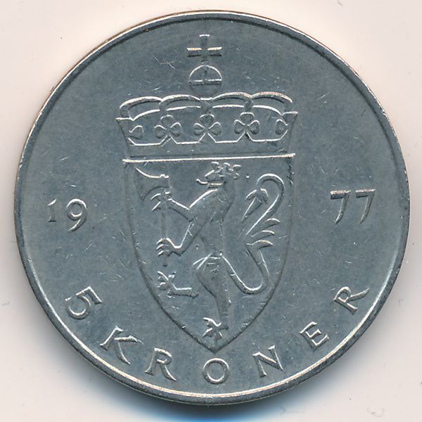 Норвегия, 5 крон (1977 г.)