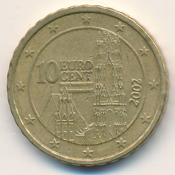 Австрия, 10 евроцентов (2002 г.)