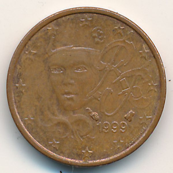 Франция, 1 евроцент (1999 г.)