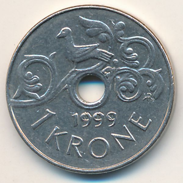 Норвегия, 1 крона (1999 г.)