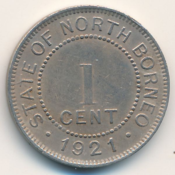 Северное Борнео, 1 цент (1921 г.)