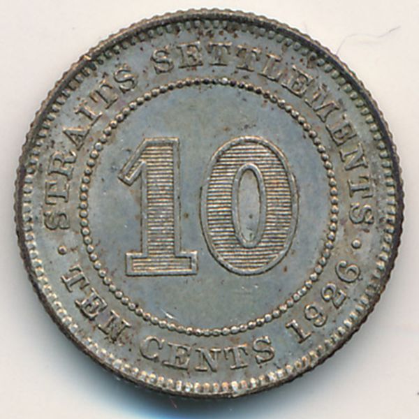 Стрейтс-Сетлментс, 10 центов (1926 г.)