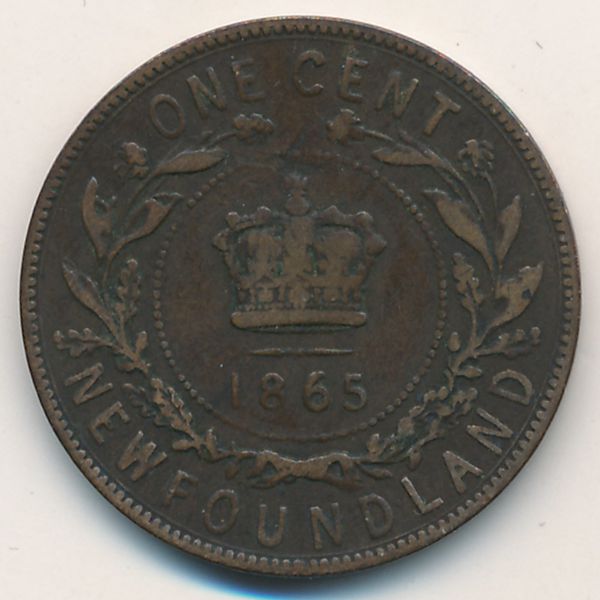 Ньюфаундленд, 1 цент (1865 г.)