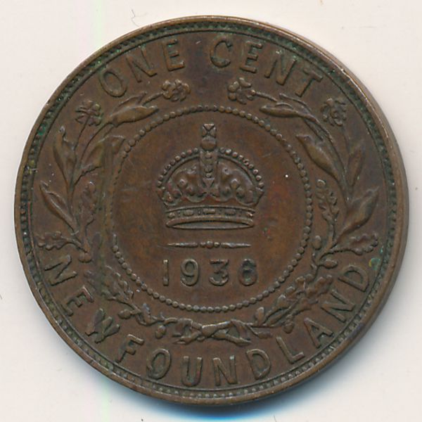 Ньюфаундленд, 1 цент (1936 г.)