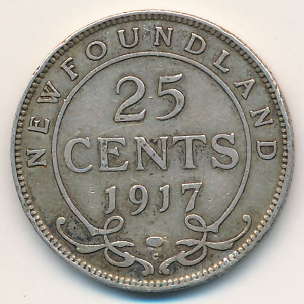 Ньюфаундленд, 25 центов (1917 г.)