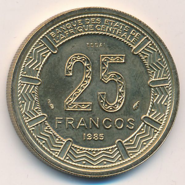Экваториальная Гвинея, 25 франков (1985 г.)