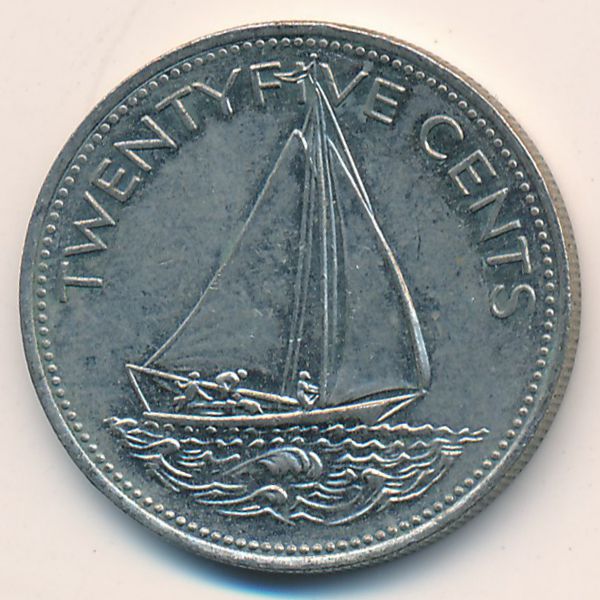 Багамские острова, 25 центов (2000 г.)