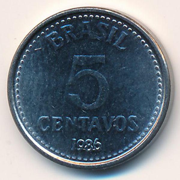 Бразилия, 5 сентаво (1986 г.)