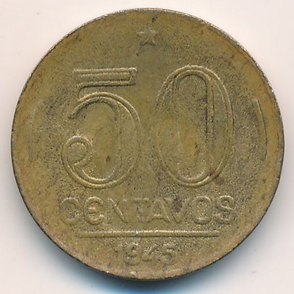Бразилия, 50 сентаво (1945 г.)