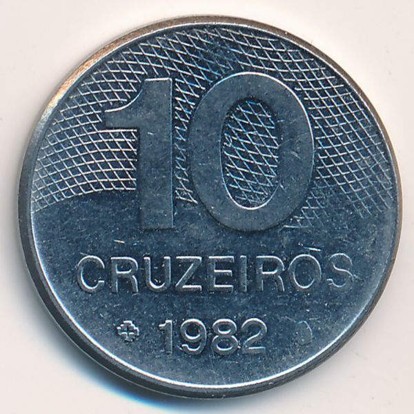 Бразилия, 10 крузейро (1982 г.)