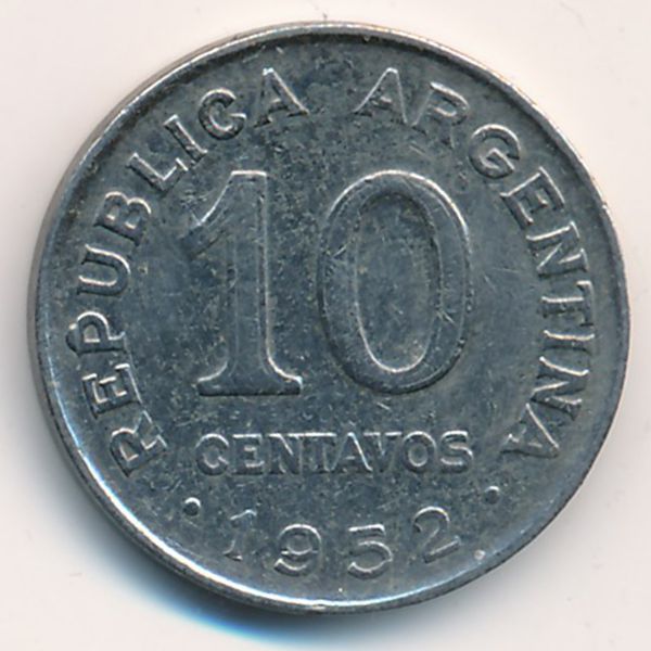 Аргентина, 10 сентаво (1952 г.)