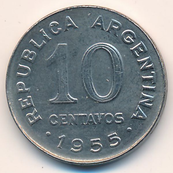 Аргентина, 10 сентаво (1955 г.)