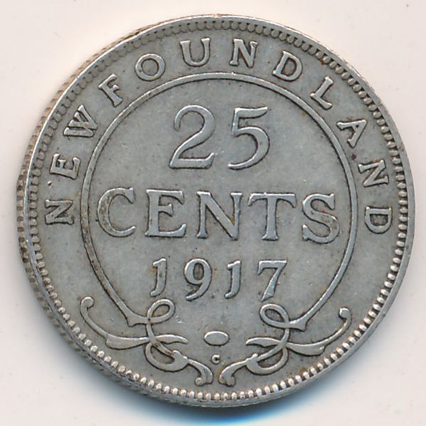 Ньюфаундленд, 25 центов (1917 г.)