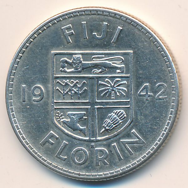 Фиджи, 1 флорин (1942 г.)