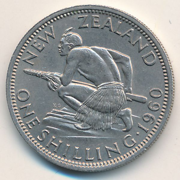 Новая Зеландия, 1 шиллинг (1960 г.)