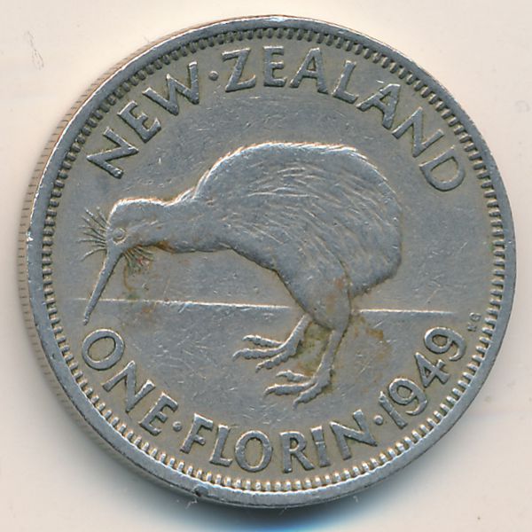 Новая Зеландия, 1 флорин (1949 г.)