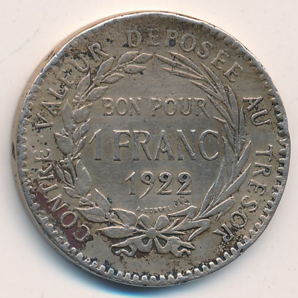 Мартиника, 1 франк (1922 г.)