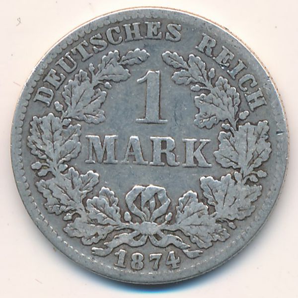 Германия, 1 марка (1874 г.)