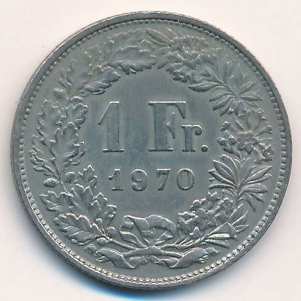 Швейцария, 1 франк (1970 г.)
