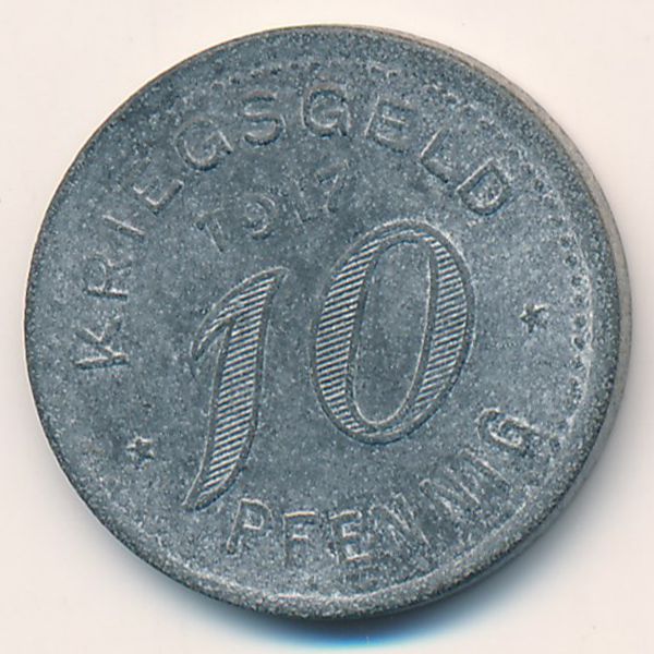 Бармен., 10 пфеннигов (1917 г.)