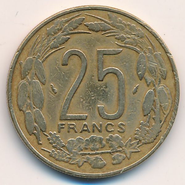 Центральная Африка, 25 франков (1986 г.)