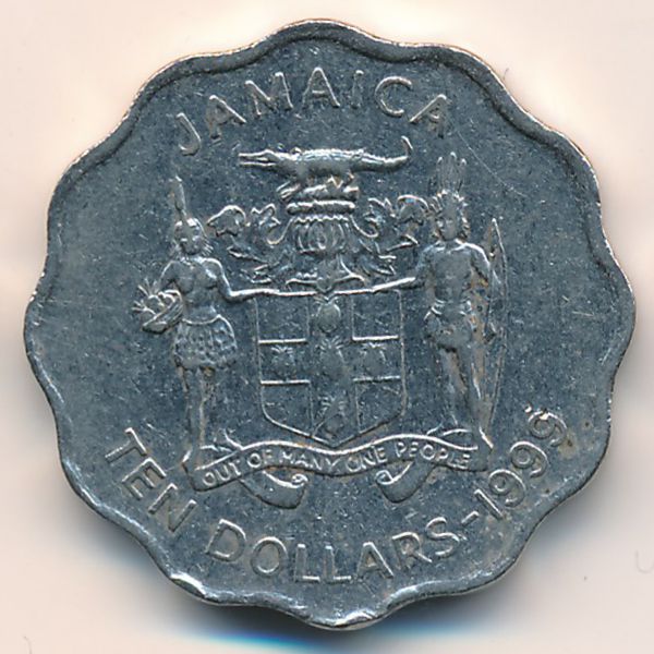 Ямайка, 10 долларов (1999 г.)