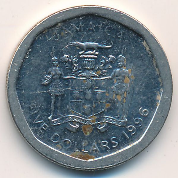 Ямайка, 5 долларов (1996 г.)
