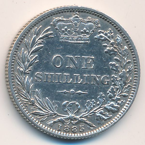 Великобритания, 1 шиллинг (1885 г.)