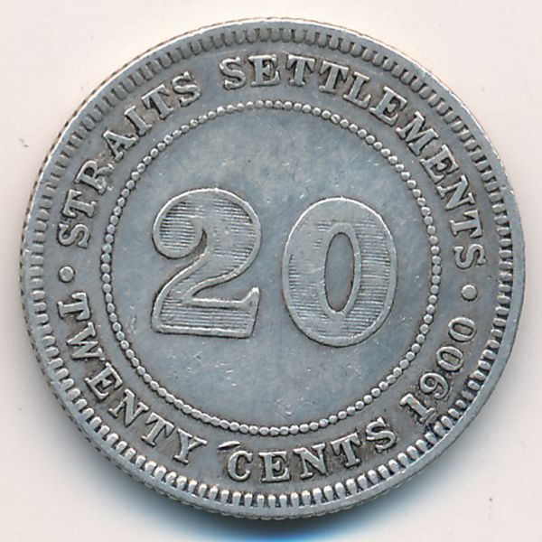 Стрейтс-Сетлментс, 20 центов (1900 г.)