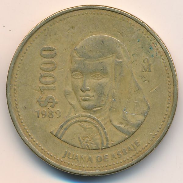 Мексика, 1000 песо (1989 г.)