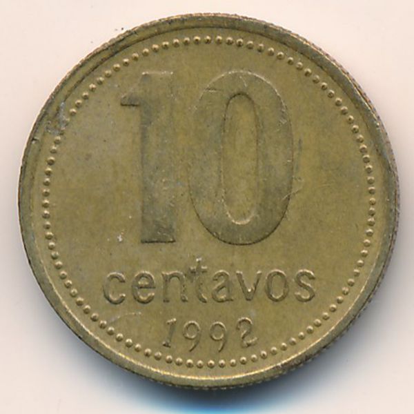 Аргентина, 10 сентаво (1992 г.)