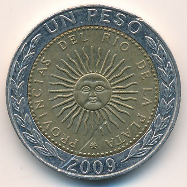 Аргентина, 1 песо (2009 г.)
