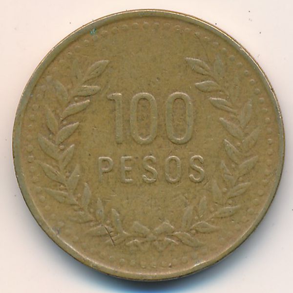 Колумбия, 100 песо (1993 г.)