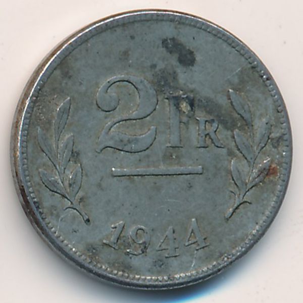 Бельгия, 2 франка (1944 г.)