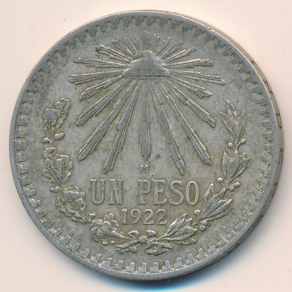 Мексика, 1 песо (1922 г.)