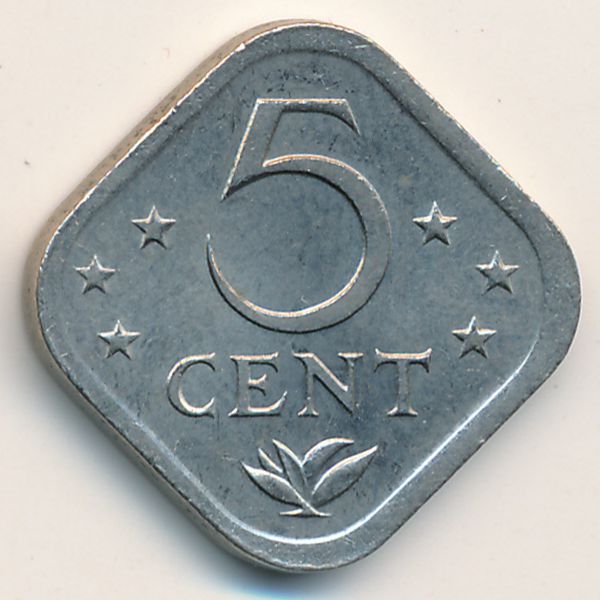 Антильские острова, 5 центов (1980 г.)