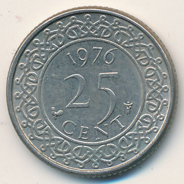 Суринам, 25 центов (1976 г.)