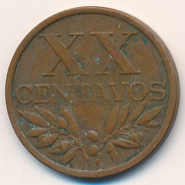 Португалия, 20 сентаво (1968 г.)