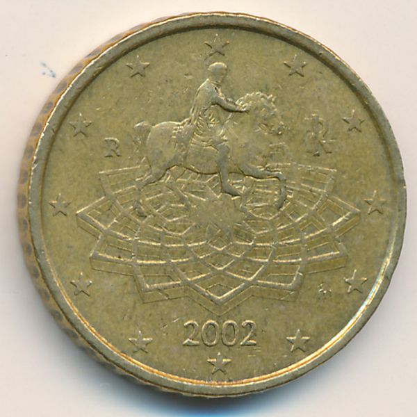 Италия, 50 евроцентов (2002 г.)