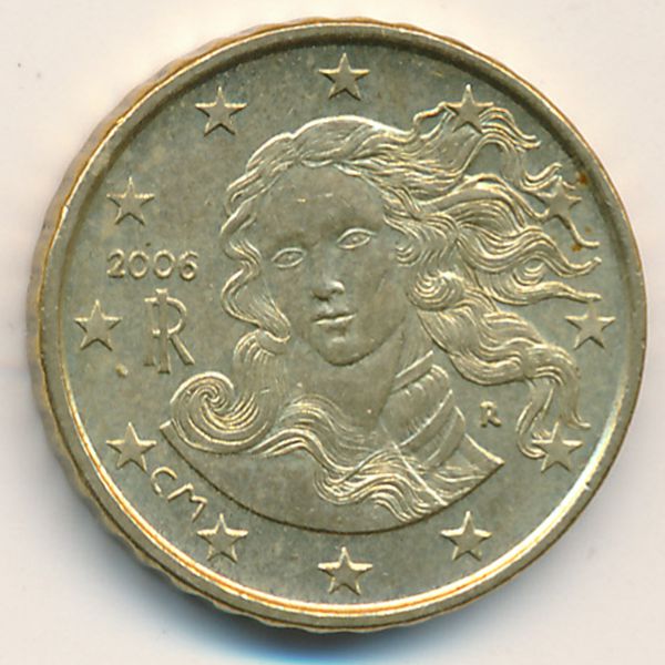 Италия, 10 евроцентов (2006 г.)