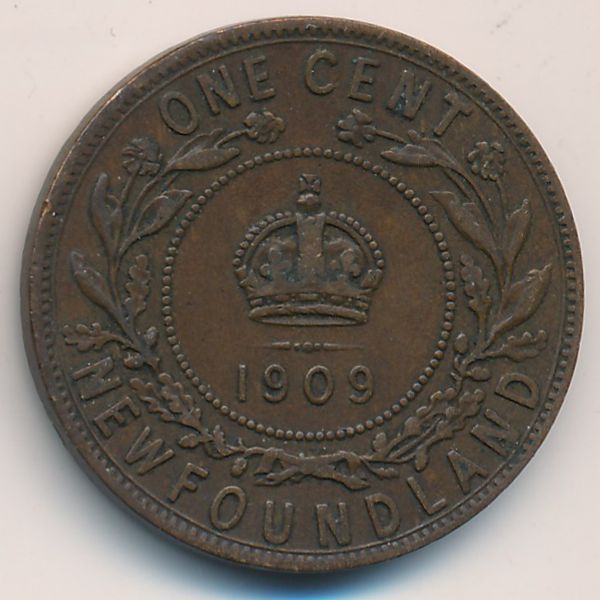 Ньюфаундленд, 1 цент (1909 г.)