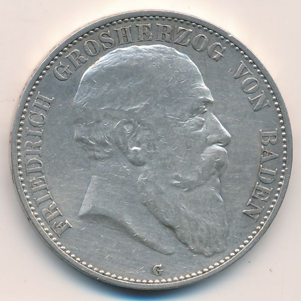 Баден, 5 марок (1902 г.)
