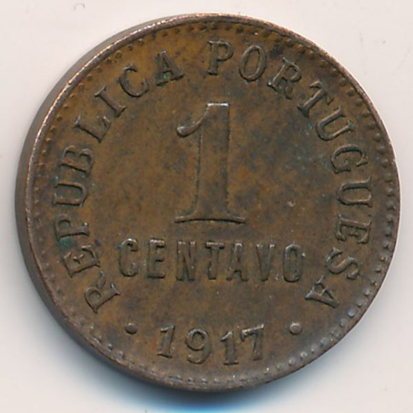 Португалия, 1 сентаво (1917 г.)
