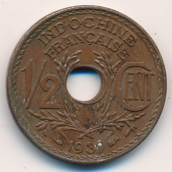 Французский Индокитай, 1/2 цента (1939 г.)