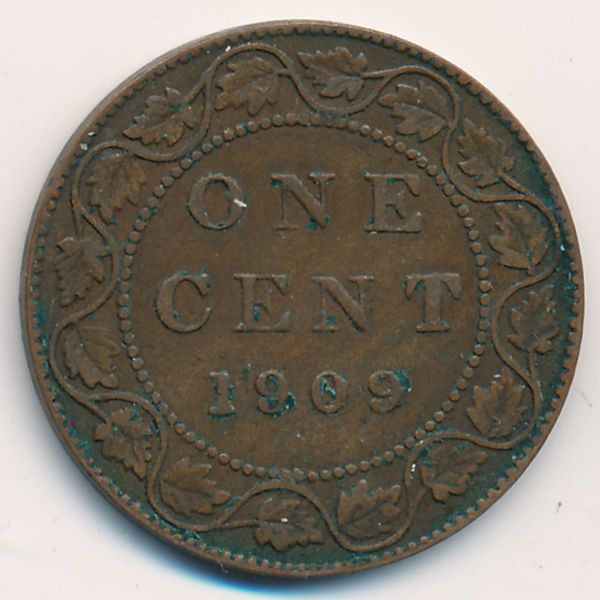Канада, 1 цент (1909 г.)