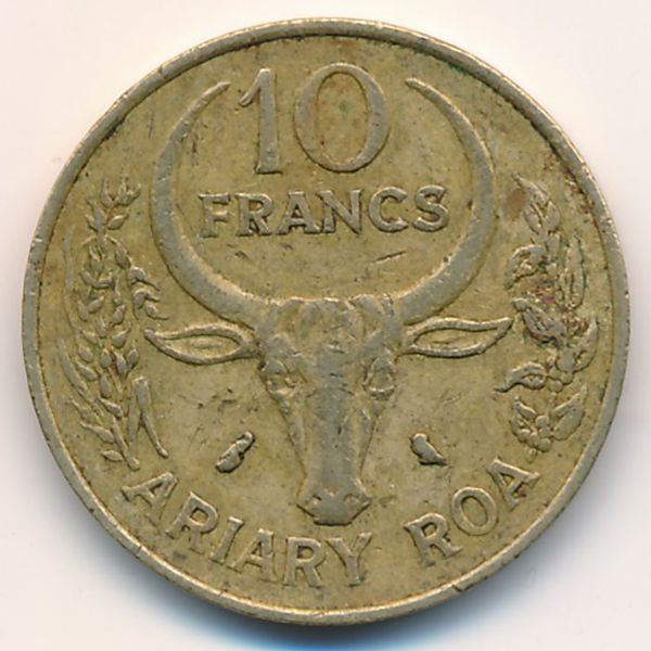 Мадагаскар, 10 франков (1989 г.)